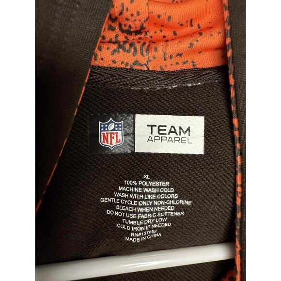NFL Team Apparel Cleveland Browns Graphic Pullover Hoodie Brown Men's XL - Picture 4 of 8